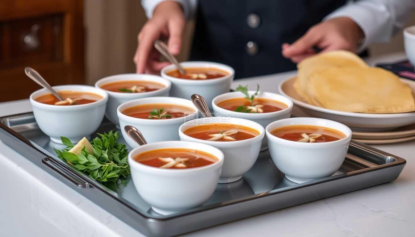 餐飲服務(wù)的精髓 托盤中的湯與細(xì)節(jié)之美